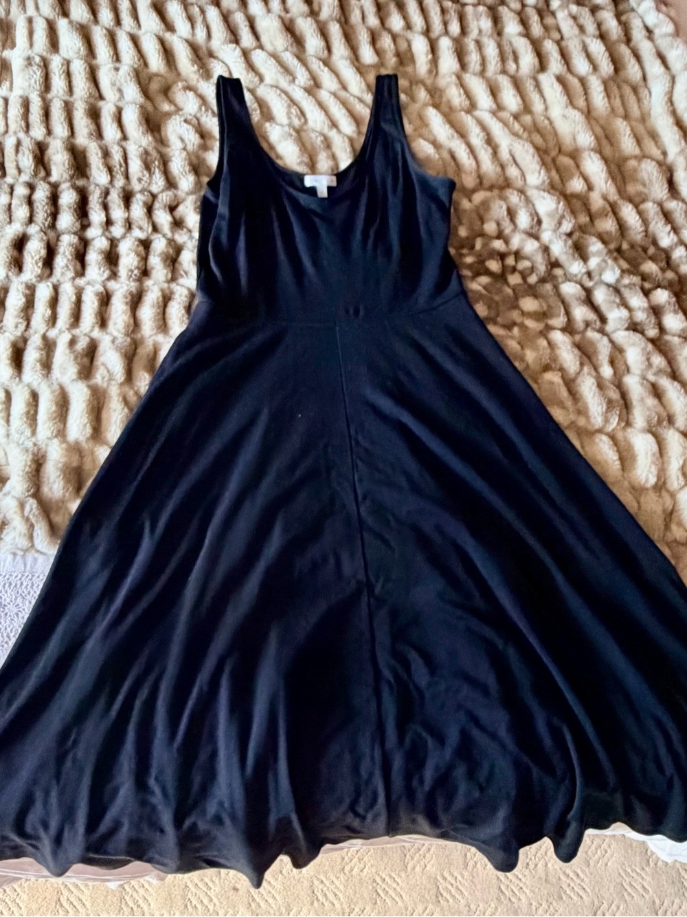 Leith Black Maxi Scoop Neck Dress